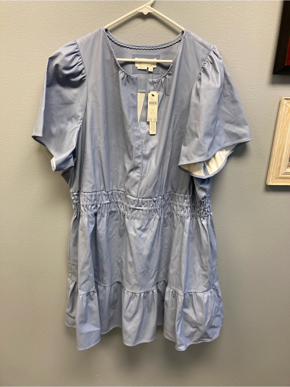 NWT Anthropologie The Somerset Mini Dress: Faux Leather Edition, Sz 3XL